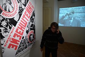 Церемония открытия выставки 'Сергей Эйзенштейн. Бесконечный человек' совместный проект РОСИЗО и Музея кино, посвященный советскому кинорежиссеру Сергею Эйзенштейну, в выставочных залах РОСИЗО
