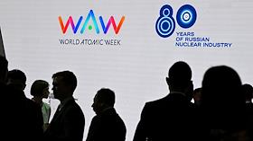 Международный форум 'Мировая атомная неделя' на ВДНХ. Федеральный просветительский марафон 'Знание. Первые', посвященный 80-летию атомной промышленности, в павильон №57 'Россия — моя история'