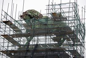 Демонтаж памятника Салавату Юлаеву в Уфе