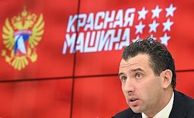Пресс-конференция, посвященная подписанию соглашения о сотрудничестве между Федерацией хоккея России и крупнейшим российским автомобильным холдингом ГК 'РОЛЬФ', в пресс-центре ТАСС