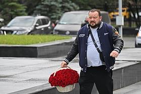 Церемония прощания с актером  Романом Поповым в Центральной клинической больнице (ЦКБ) управления делами президента России