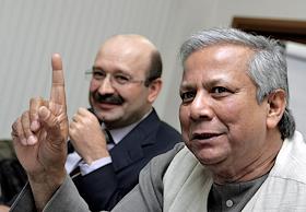 Встреча Михаила Задорного с Мухаммадом Юнусом в банке ВТБ-24