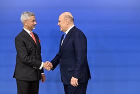 Заседание Совета глав правительств стран Шанхайской организации сотрудничества (ШОС) и заседание Совета глав правительств стран ШОС в расширенном составе в Национальном центре 'Россия'