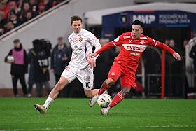 Мир Российская Премьер-Лига (РПЛ) 2025/2026. 16-й тур. Матч между командами 'Спартак' (Москва) - ЦСКА (Москва) на стадионе 'Лукойл Арена'