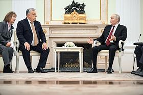 Президент России Владимир Путин встретился с премьер-министром Венгрии Виктором Орбаном в Кремле