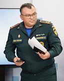 Заместитель начальника Главного управления МЧС России по Ростовской области Сергей Мордвиненко во время пресс-конференции, в РИЦ ТАСС-Юг