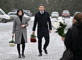 Церемония прощания с послом России в КНДР Александром Мацегорой в Зале прощаний Центральной клинической больницы