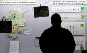 Пресс-тур по арт-индустриальному маршруту Уральской индустриальной биеннале в Миассе. Презентация арт-объекта «Биостанция» созданного художником Сергеем Деникиным, в выставочном зале музея Ильменского заповедника