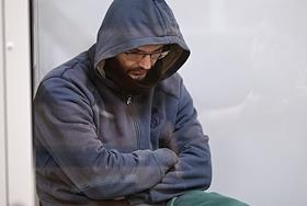 Судебное заседание по делу приемного сына рок-музыканта Стаса Намина Романа Ткаченко, обвиняемого в убийстве сводного брата и родной бабушки, в Московском областном суде