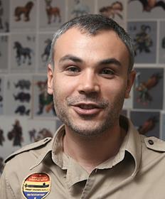 Руководитель компаний 'Nival Online' и 'Nival Interactive' Сергей Орловский во время интервью в офисе своей компании