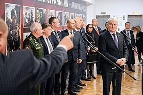 Открытие выставки 'Мы - армия страны, мы - армия народа', приуроченной к празднованию Дня защитника Отечества, в Государственной думе (ГД) России
