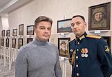 Церемония открытия фотовыставки конкурса 'Русская цивилизация' и персональной выставки работ художника фронтовой творческой бригады ансамбля песни и пляски Ленинградского военного округа, участника СВО Юрия Сивачева 'Герои нашего времени' в Следственном комитета России