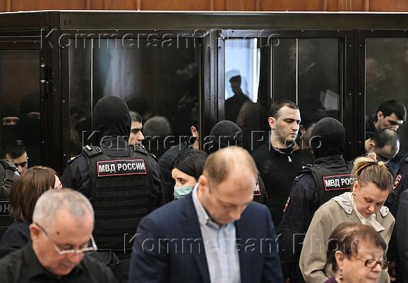 Оглашение приговора по уголовному делу в отношении 19 исполнителей и соучастников террористического акта в концертном зале 'Крокус Сити Холл' в подмосковном Красногорске, жертвами которого стали 149 человек, на выездном заседании 2-го Западного окружного военного суда в здании Апелляционного корпуса Московского городского суда