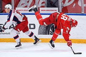 Континентальная Хоккейная Лига (КХЛ). Матч между командами 'Спартак' (Москва) - ЦСКА (Москва) на стадионе 'Мегаспорт'