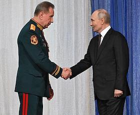 Торжественный вечер, посвященный 10-летию Федеральной службы войск национальной гвардии России, в Государственном Кремлевском дворце