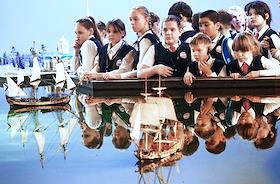 Бесплатная тестовая экскурсия для школьников в музее-макете 'Петровская акватория' после завершения монтажа экспозиции в Гостином дворе