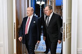 Министр иностранных дел России Сергей Лавров выступил  на Общем собрании Российского совета по международным делам в Доме приемов МИД России