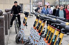 Жанровая съемка. Электросамокаты в Москве