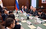 Встреча Секретаря Совета Безопасности России Сергея Шойгу с министром иностранных дел, международного сотрудничества и по вопросам египтян за рубежом Арабской Республики Египет Бадром Абдельати
