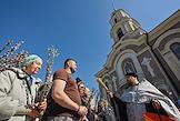Вербное воскресенье в Спасо-Преображенском кафедральном соборе в Донецке