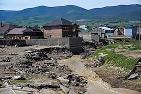 Последствия наводнения в Дагестане