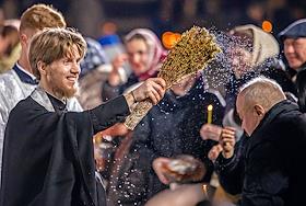 Освящение пасхальных куличей в кафедральном соборе Рождества Христова в Кишиневе