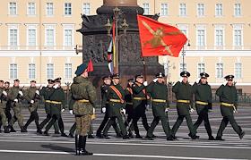 Репетиция парада, посвященного 81-й годовщине Победы в Великой Отечественной войне, на Дворцовой площади