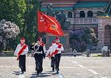 Торжественная линейка, посвященная 104-й годовщине создания Всесоюзной пионерской организации имени В.И.Ленина, на Красной площади