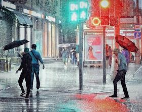 Жанровые фотографии. Ливень в Москве