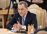 Встреча Министра иностранных дел России Сергея Лаврова с министром иностранных дел Азербайджана Джейхуном Байрамовым в Доме приемов МИД России