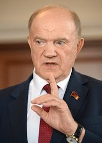 Брифинг лидера КПРФ, руководителя фракции КПРФ в Государственной думе (ГД) России Геннадия Зюганова для парламентских журналистов, посвященный подведению итогов весенней сессии и VIII созыва ГД России