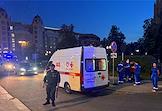 Обстановка на месте взрыва в итальянском ресторане в высотном здании на Кудринской площади. В результате взрыва 3 человека погибли, 15 получили травмы различной степени тяжести