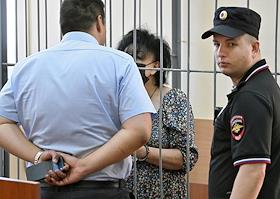 Оглашение приговора по делу Галины Тимониной, обвиняемой в подготовке заказного убийства своего супруга, в Хамовническом районном суде