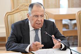 Переговоры Министра иностранных дел России Сергея Лаврова с Секретарем Святого Престола по отношениям с государствами и международными организациями (мининдел Ватикана) архиепископом П.Р.Галлахерем в Доме приемов МИД России