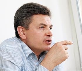 Владимир Лунин, генеральный директор компании 'MARATEX', в офисе Бизнес-центра 'Сокол'