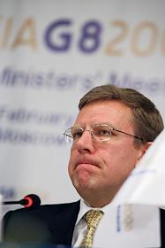 Пресс-конференция в рамках встречи министров финансов Cтран Большой Восьмерки 'G8' в Москве