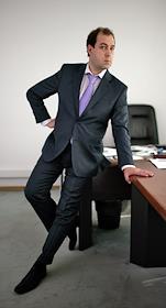 Генеральный директор АПК 'Стойленская Нива' Дмитрий Пискунов в офисе своей компании