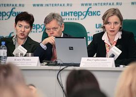 Пресс-конференция руководства Всемирного банка и Международной финансовой корпорации, посвященная презентации совместного исследования 'Энергоэффективность в России: скрытый резерв'. в центральном офисе агентства 'Интерфакс'