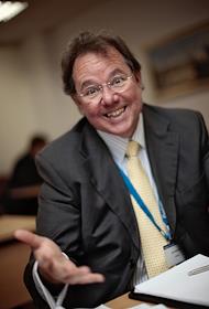 Джон Махони (John Mahoney), вице-президент, старший аналитик компании Gartner; Марк Керреманс (Marc Kerremans), директор по исследованиям компании Gartner, в гостинице 'Золотое кольцо'