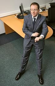 Директор департамента по корпоративным вопросам компании 'Филип Моррис Сэйлз энд Маркетинг' Алексей Ким во время интервью в своем кабинете