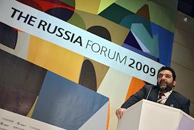 'Форум Россия 2009', организованный инвестиционной компанией 'Тройка Диалог', в Центре международной торговли. День первый