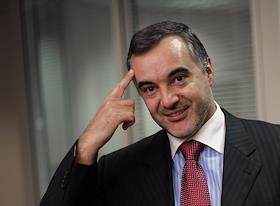 Управляющий партнер консалтинговой компании A.T.Kearney Руслан Корж во время интервью в рабочем кабинете Бизнес-центра 'Красные Холмы'