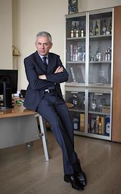 Генеральный директор холдинга 'Русский алкоголь' (водка 'Зеленая марка', 'Журавли' и др.) Карло Радикати во время интервью