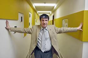 Директор по маркетингу компании 'Century 21 Россия' Вадим Ларин во время интервью в бизнес-центре 'Капитал Груп'