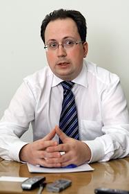 Председатель правления ЗАО 'ВТБ Долговой центр' Пучков Андрей, в офисе компании