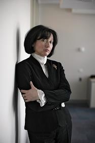 Генеральный директор компании 'Motorola' в России Марина Тащева во время интервью