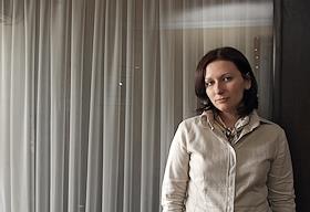 Генеральный директор event-агентства 'Лестница' Елена Першуткина во время интервью