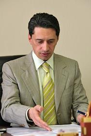 Генеральный директор 'Уралвагонзавод' Олег Сиенко в здании группы компаний 'Итера'