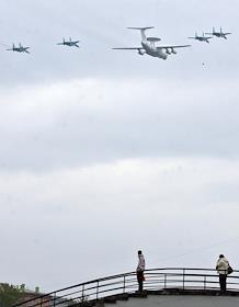 Репетиция Парада Победы. Пролет военных самолетов над Москвой