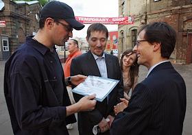 Презентация новой модели Volkswagen Scirocco, в выставочном павильоне №5 завода 'Арма'